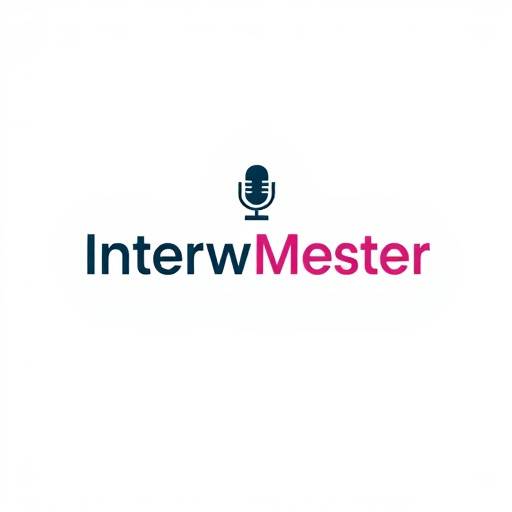 InterviewMeester Logo, een gestileerde microfoon